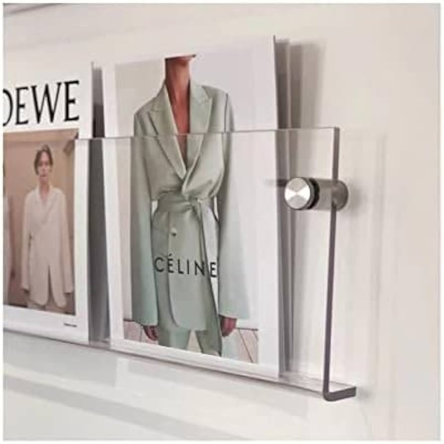 ROYALITA 2-Pack Acrylic Magazine Holder Brochure Holder, 17" Record Holder Magazine Rack, Fashion... | Amazon (US)