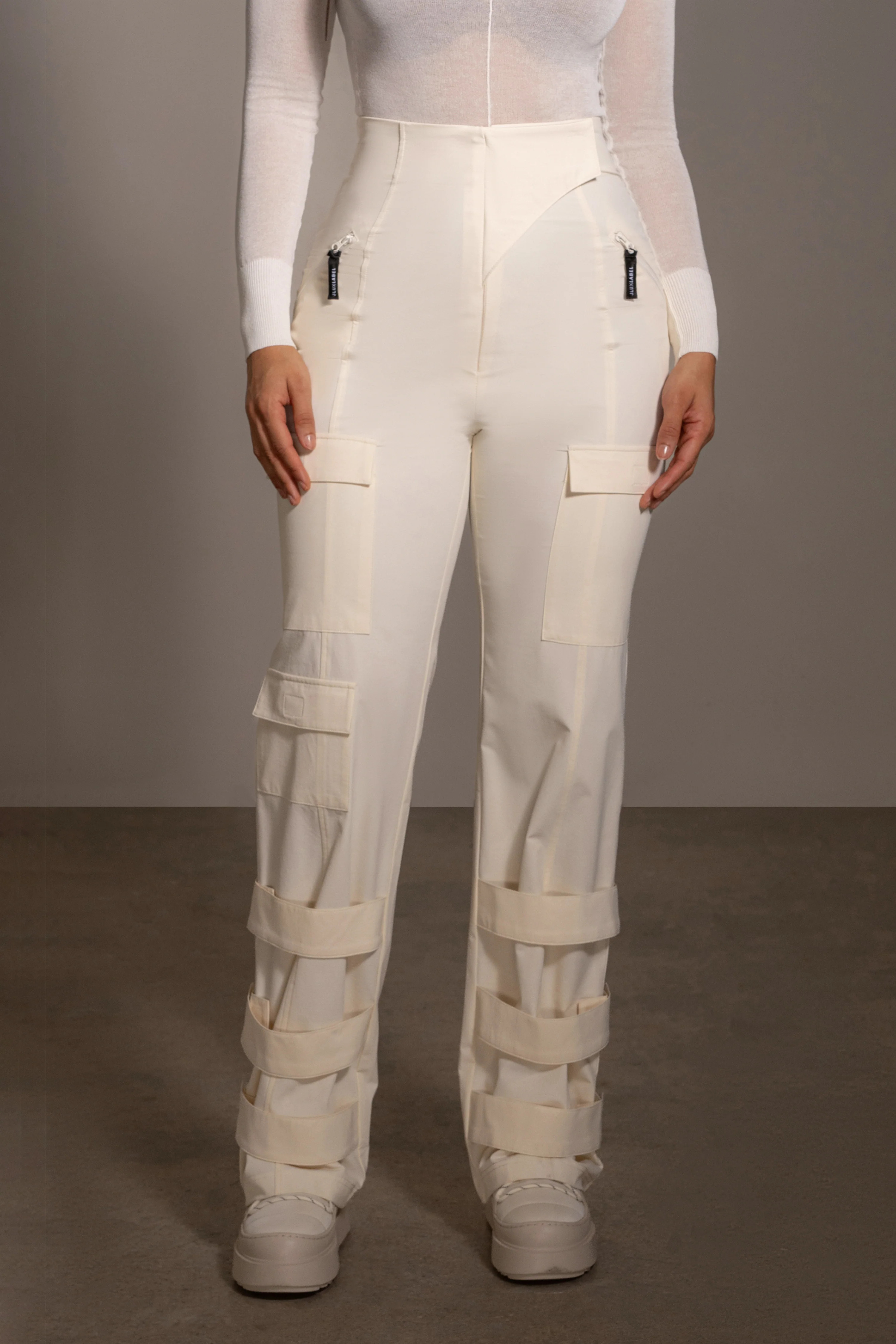 Buttercream Nyah Nylon Utility Pants | JLUXLABEL