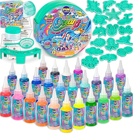 Ocean Magic Water Elves Toys Kit, FunKidz Aqua Squishy Craft Kit for Kids 25 Bright Ocean Colors ... | Amazon (US)