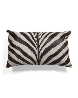 12x20 Leather Zebra Print Lumbar Pillow | Home | TJ Maxx | TJ Maxx