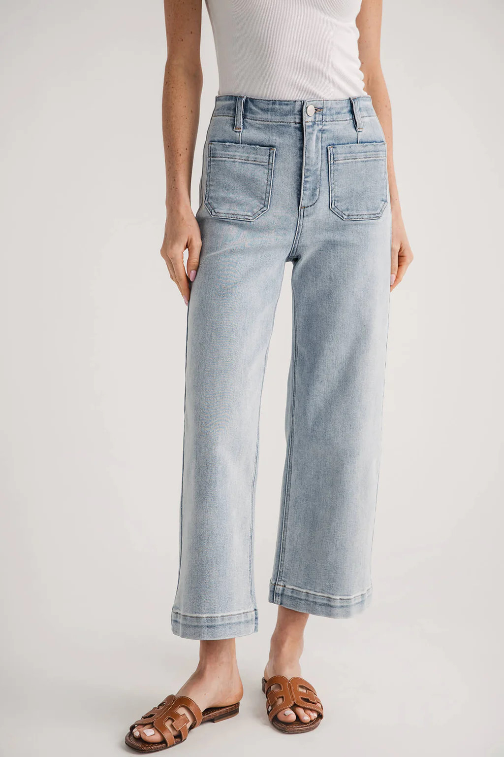 Risen Amelia Patch Pocket Cropped Trouser | Social Threads