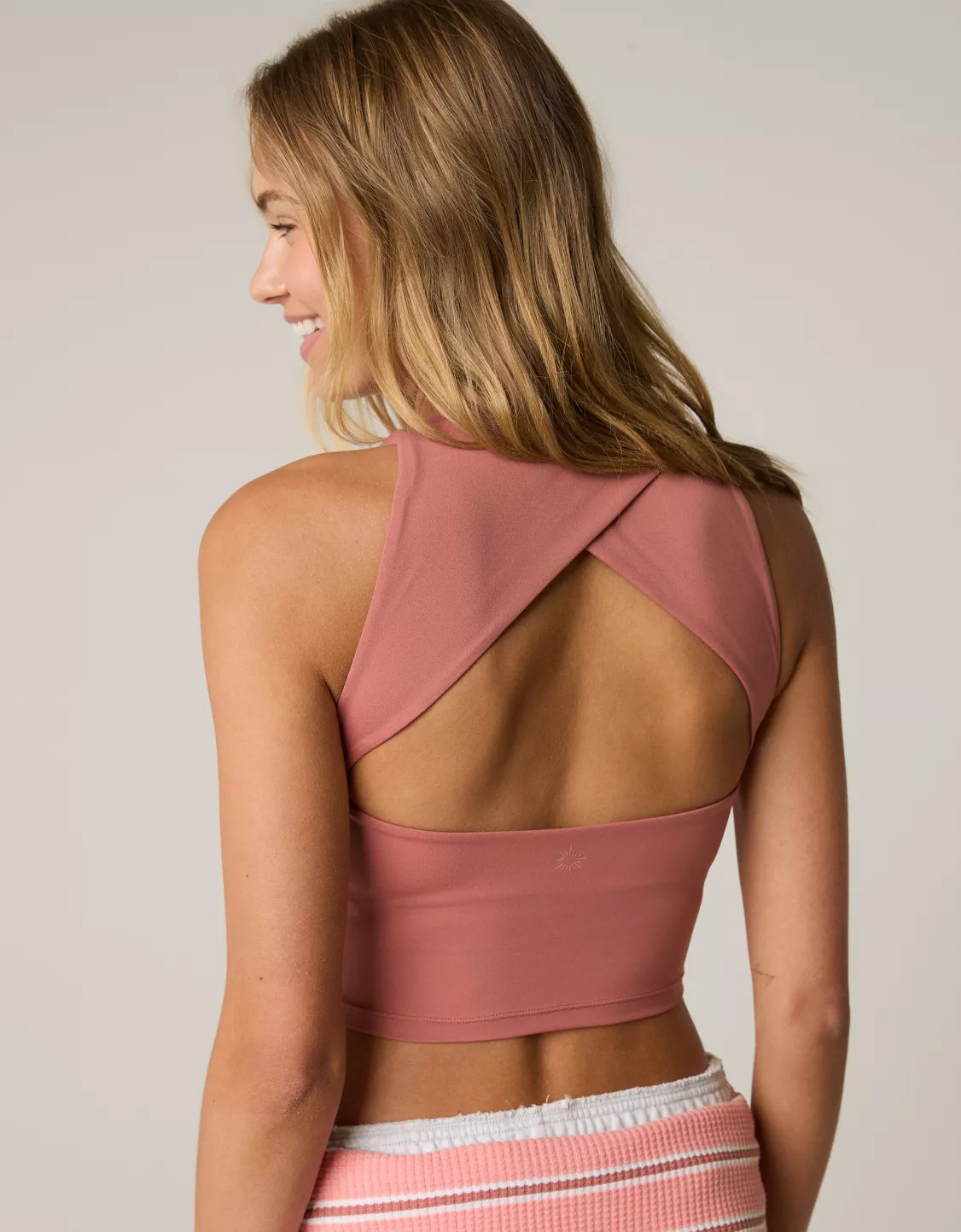OFFLINE By Aerie Real Me Low Key Open Back Sports Bra | Aerie