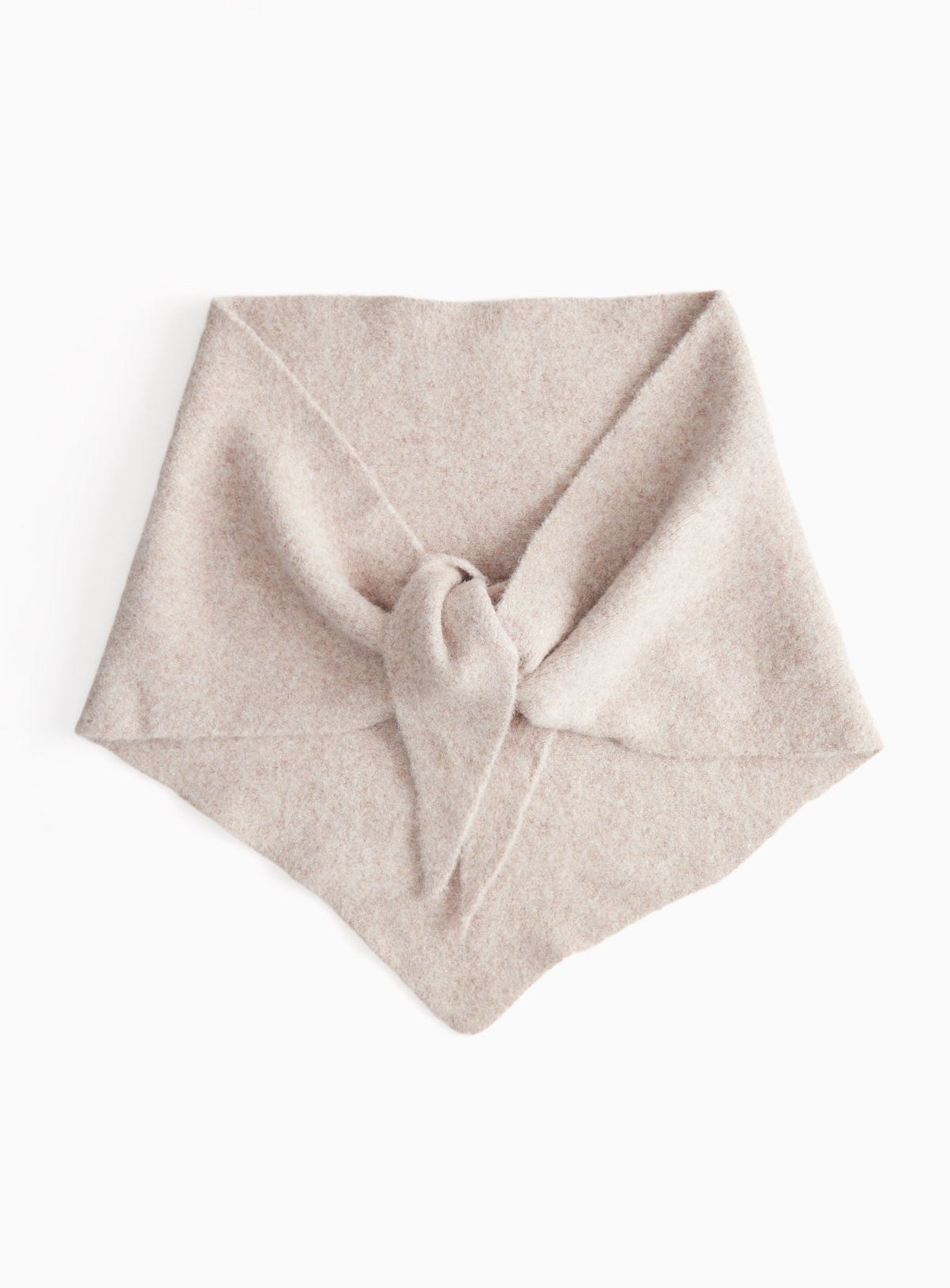Premium Oatmeal Knitted Triangle Scarf One Size | Tu Clothing