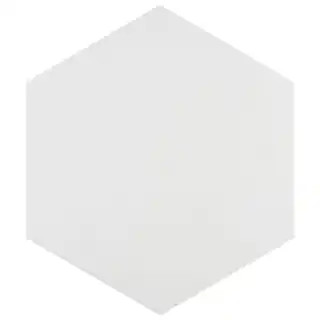 Apini Hex Matte White 9-1/8 in. x 10-1/2 in. Porcelain Floor and Wall Tile (7.14 sq. ft./Case) | The Home Depot