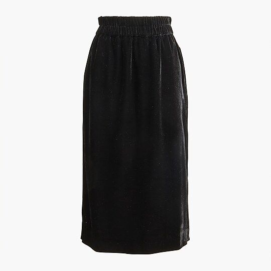 Velvet pull-on skirt | J.Crew Factory