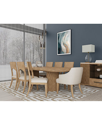 Frandlyn 9pc Dining Set (Table + 6 Side Chairs + 2 Host Chairs) | Macy's