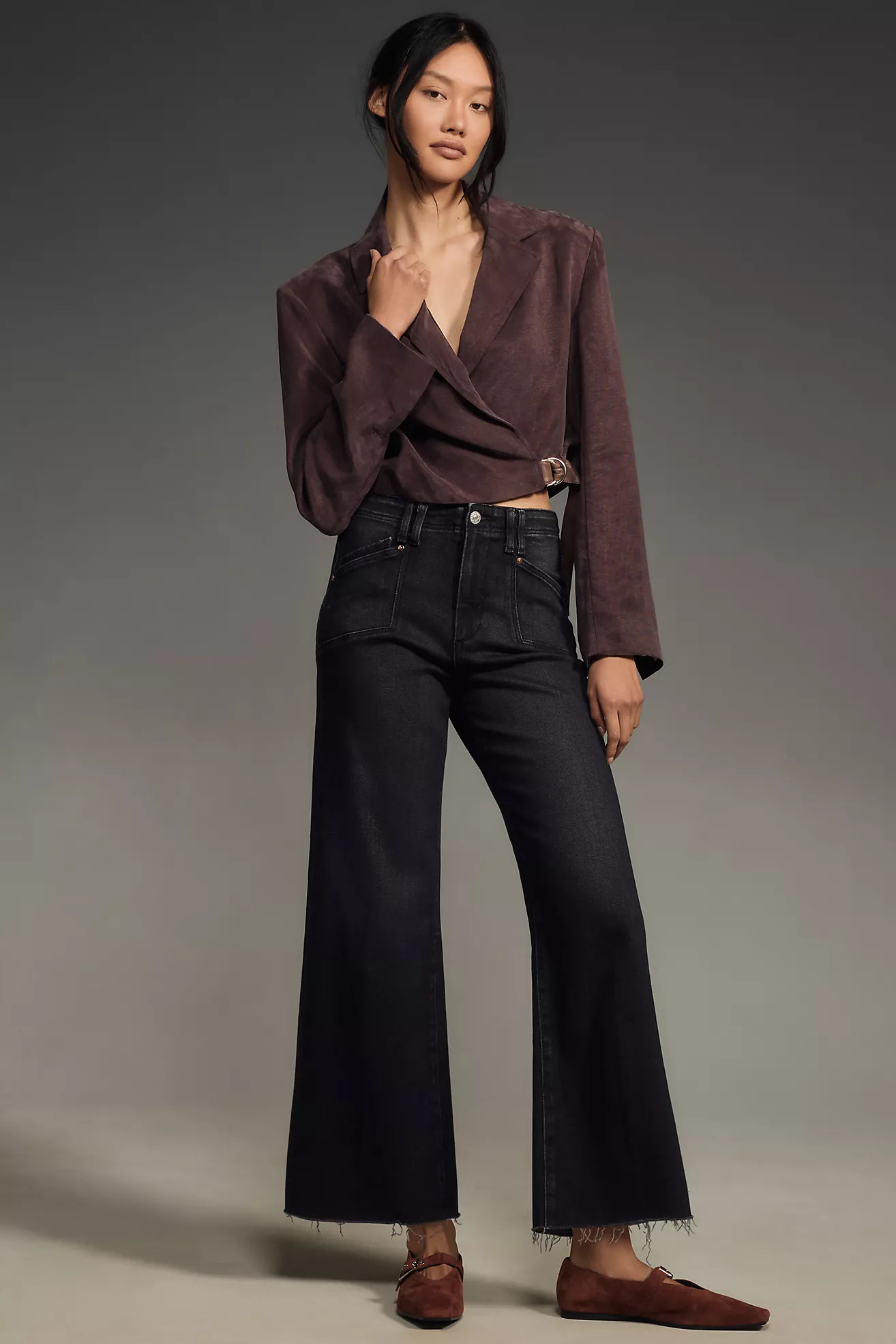 PAIGE Anessa High-Rise Crop Wide-Leg Jeans | Anthropologie (US)