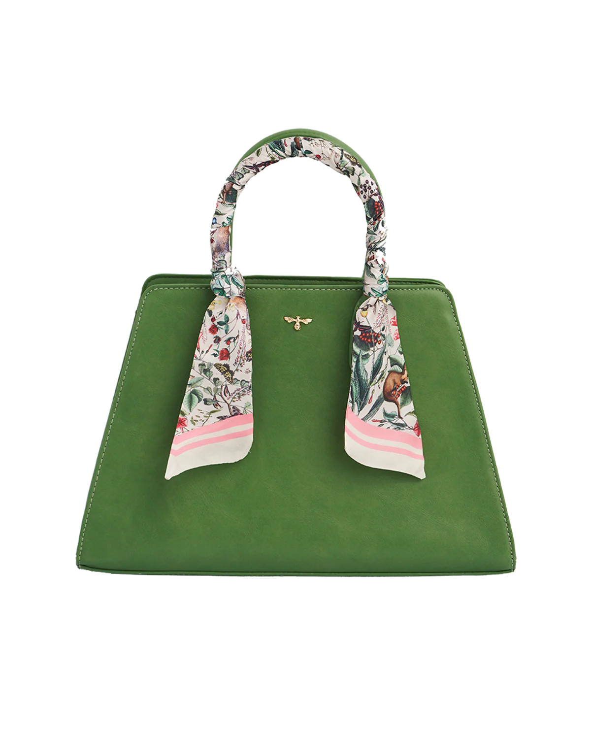 Green Floral Structured Tote Bag | Fable England
