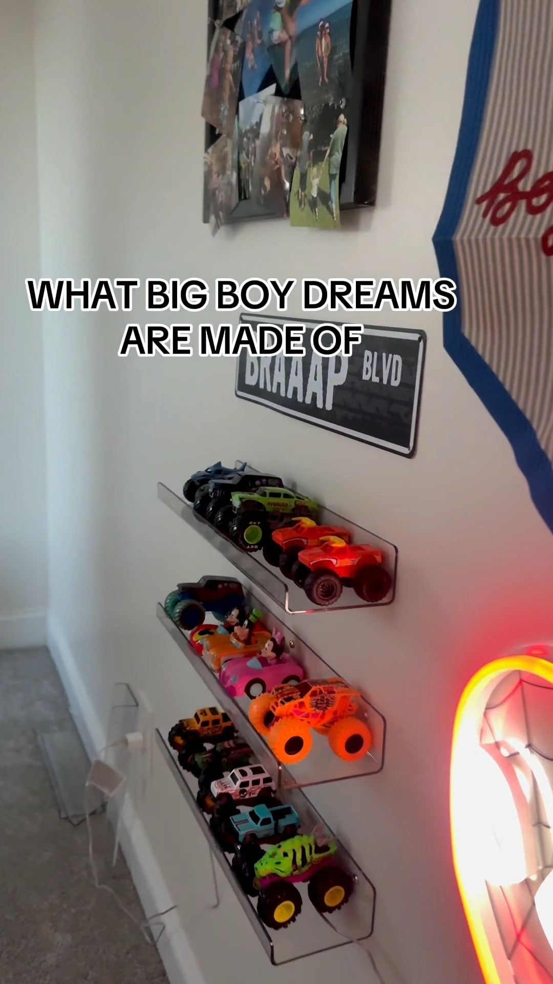 Big Boy Room Reveal 🏁🇺🇸
Monster truck
Racing 
And America too

#LTKKids #LTKdayinmylife