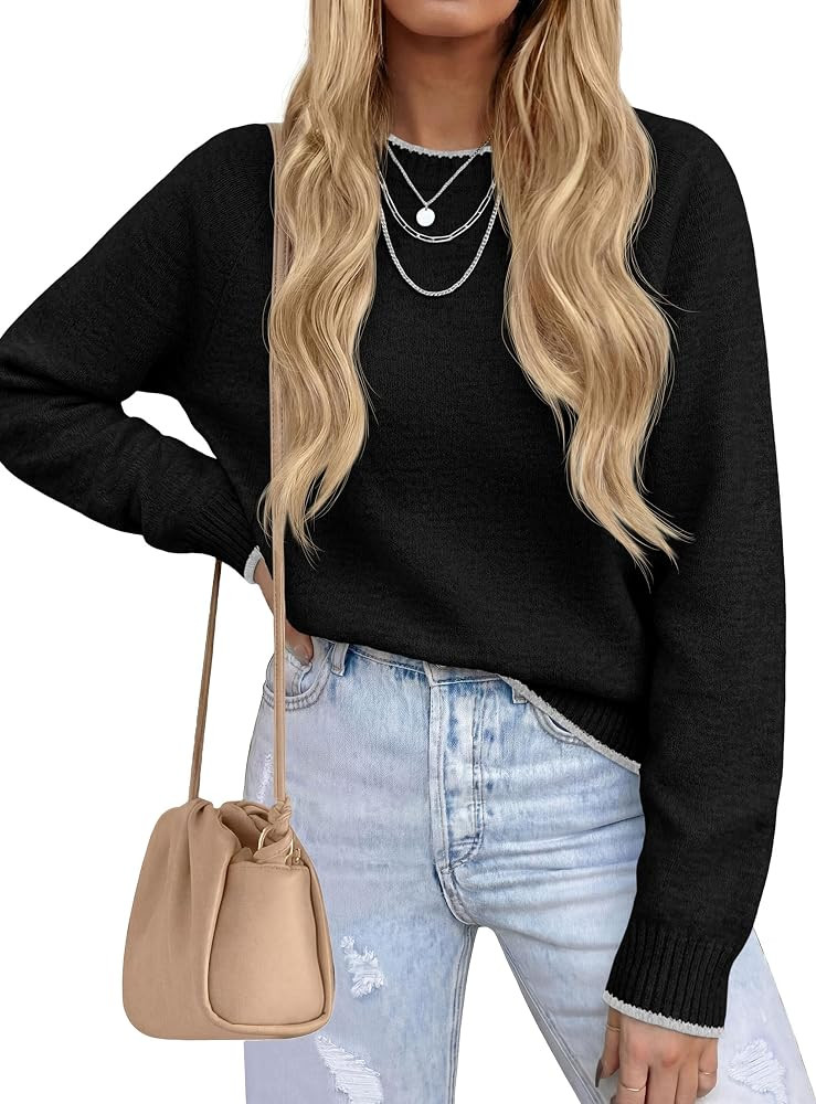 PRETTYGARDEN Womens Crewneck Fall Sweaters Pullover Tops | Amazon (US)