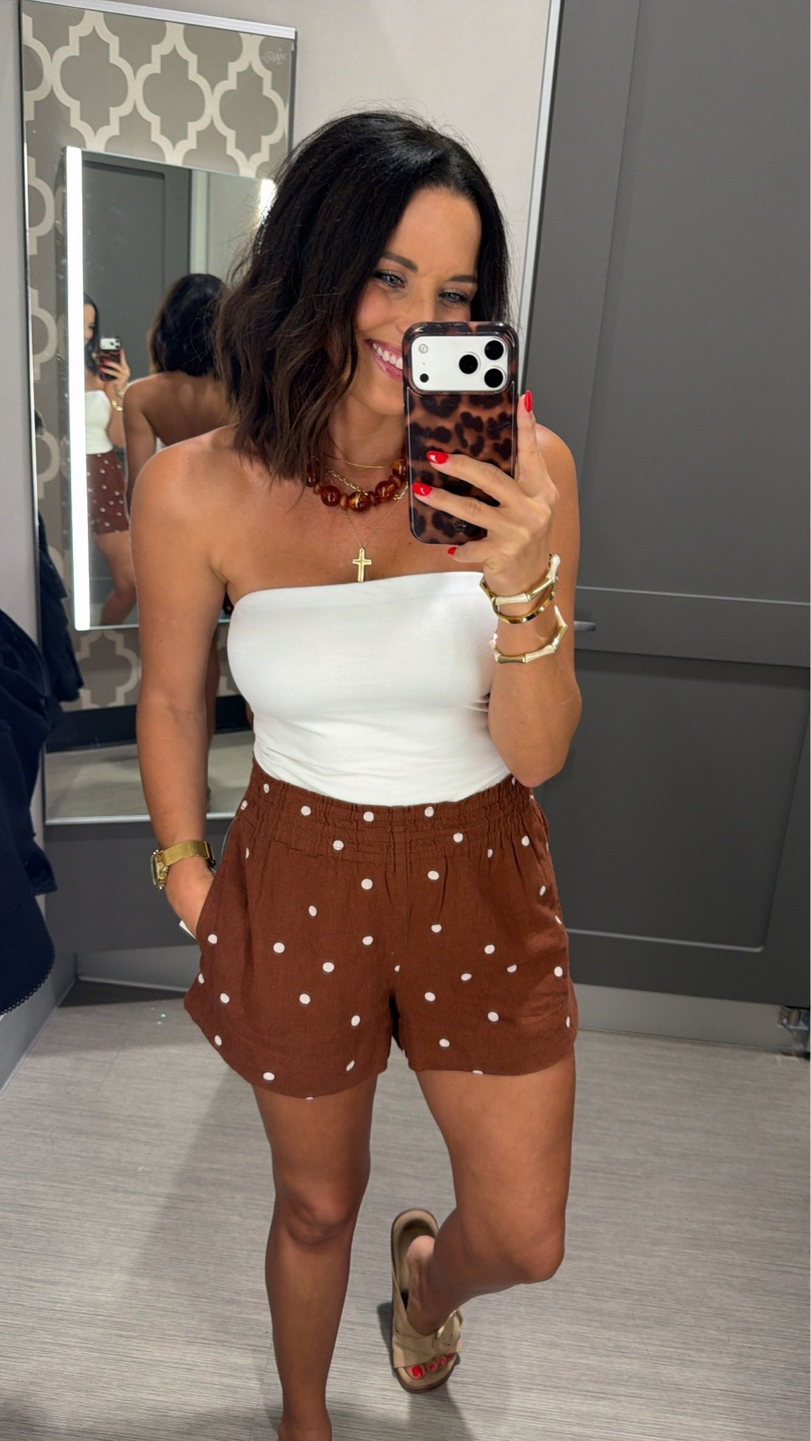 The cutest little shorts for summer! I couldn’t pass up this brown polka dot print! They’re lightweight, have pockets, and look so cute with a simple tube top, tank, or basic tee. Such an easy outfit you’ll wear on repeat.

✨ Wearing size XS in the shorts
✨ 5’3” for reference

#TargetStyle #TargetFashion #TargetFinds #TargetNewArrivals #SummerOutfit #AffordableFashion #EverydayStyle #CasualStyle #TargetHaul #LTKStyle #LTKCreator #BudgetFashion