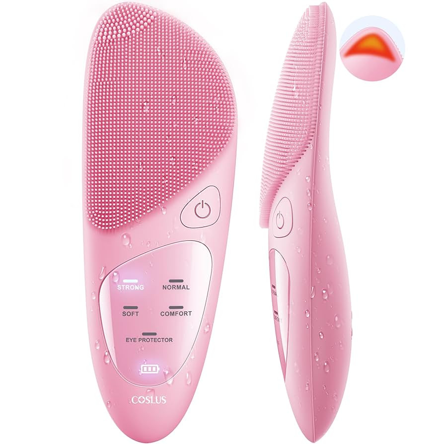 COSLUS Facial Cleansing Brush Silicone Face Scrubber: Waterproof Rechargeable Face Wash Brush, 4 ... | Amazon (US)