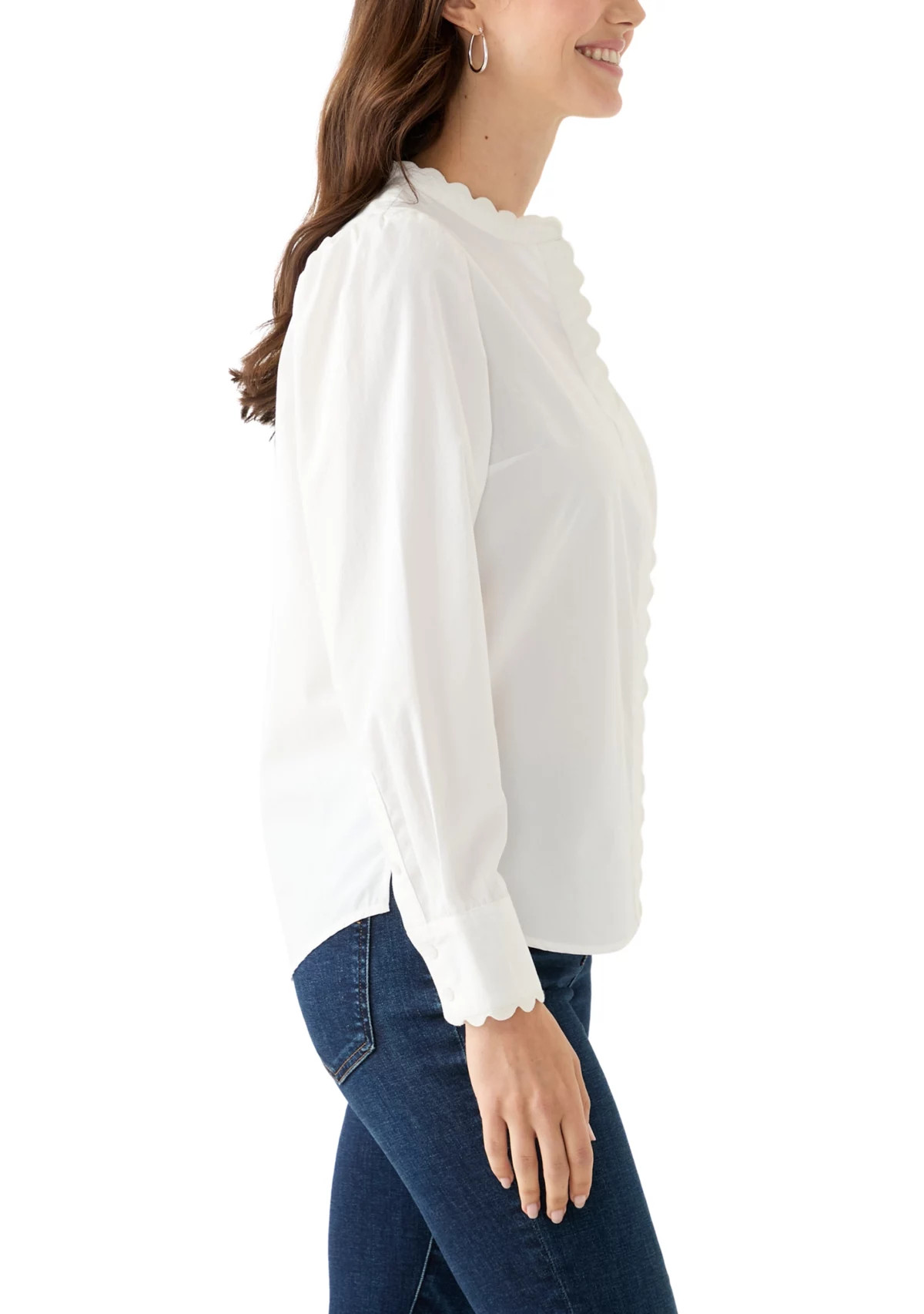 Women's Long Puff Sleeve Button Down Top | Belk
