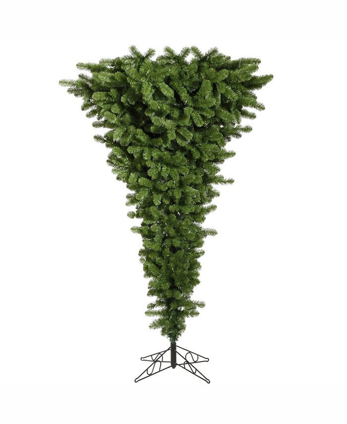 Vickerman 5.5 ft Green Upside Down Artificial Christmas Tree With 250 Multi-Colored Led Lights & ... | Macys (US)