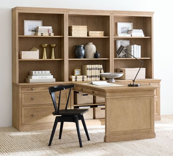 Livingston Peninsula Desk with 105" Bookcase Suite (105") | Pottery Barn (US)