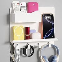 Floating Shelves for Bedside Shelf Accessories Organizer, Wall Mount Self Stick On, Cute Room Dec... | Amazon (US)