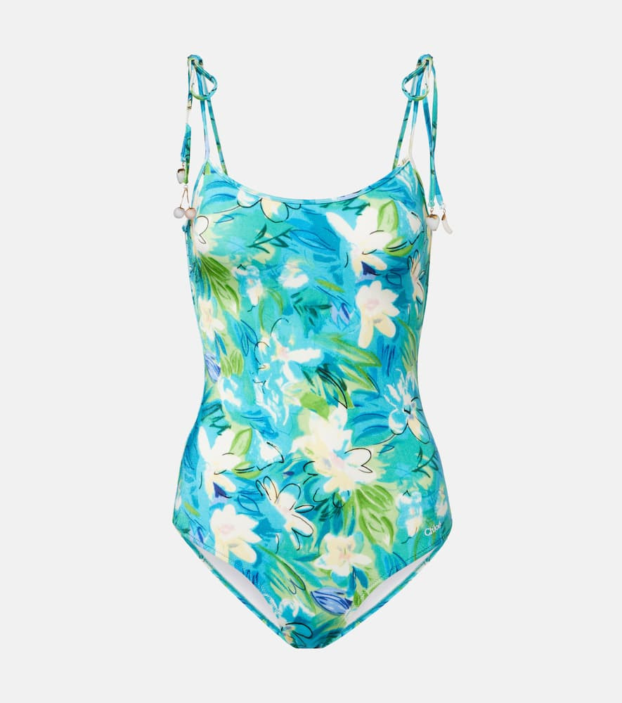 Chloé Bow-detail floral bikini top | Mytheresa (US/CA)