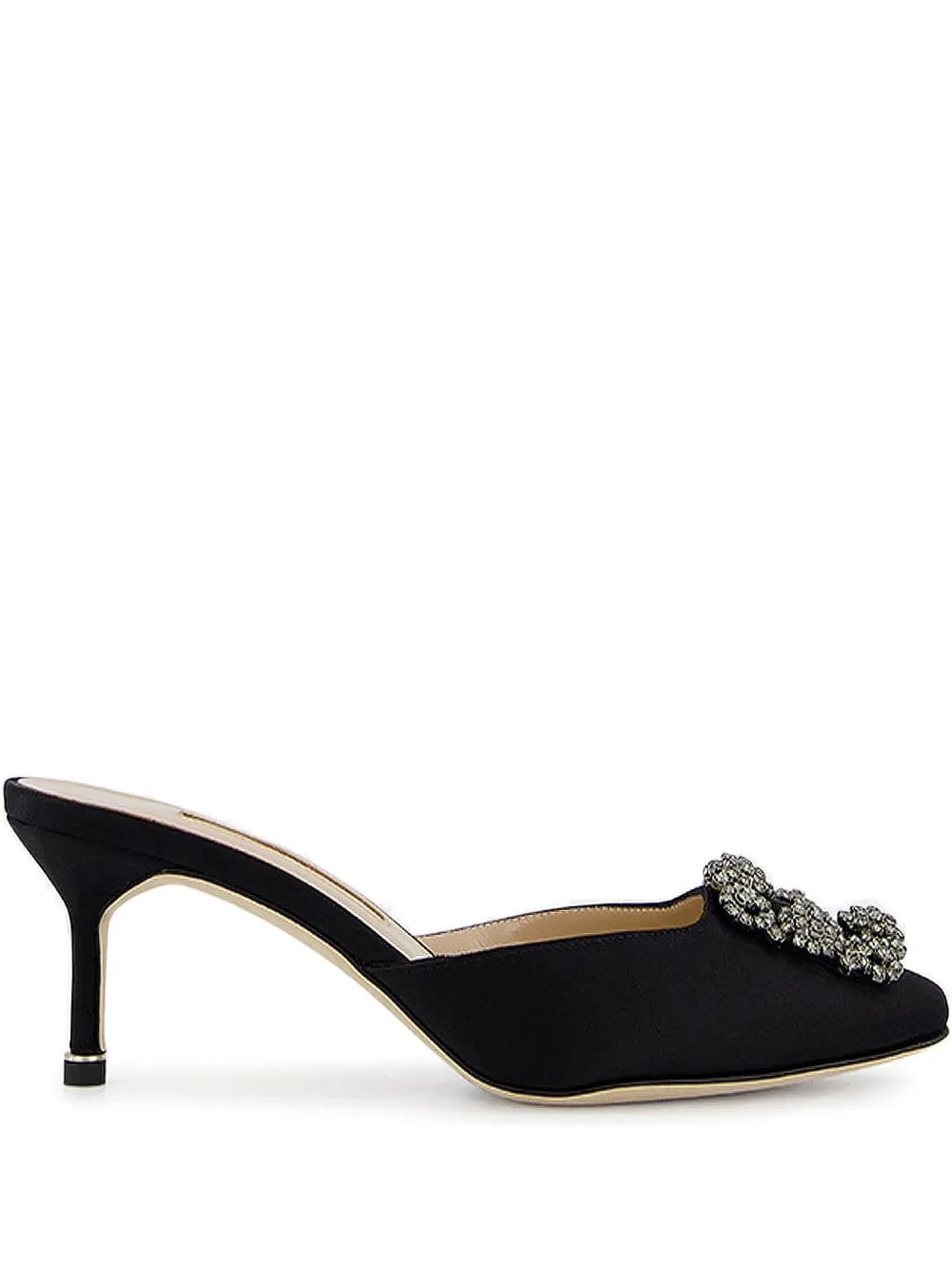 Manolo Blahnik 50mm Hangisimu mules - Black | Farfetch Global