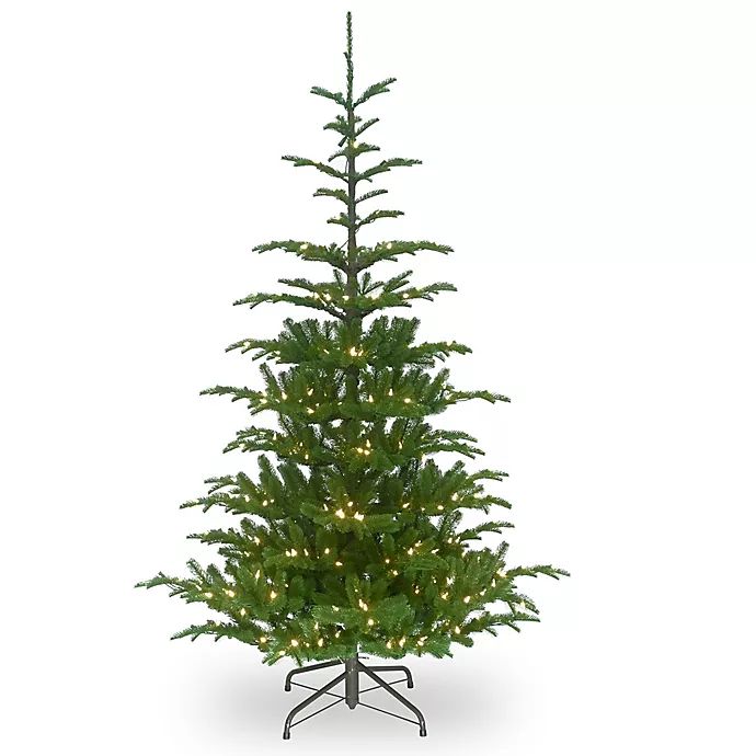 National Tree Company 7.5-Foot Norwegian Spruce Pre-Lit Christmas Tree with Clear Lights | Bed Bath & Beyond