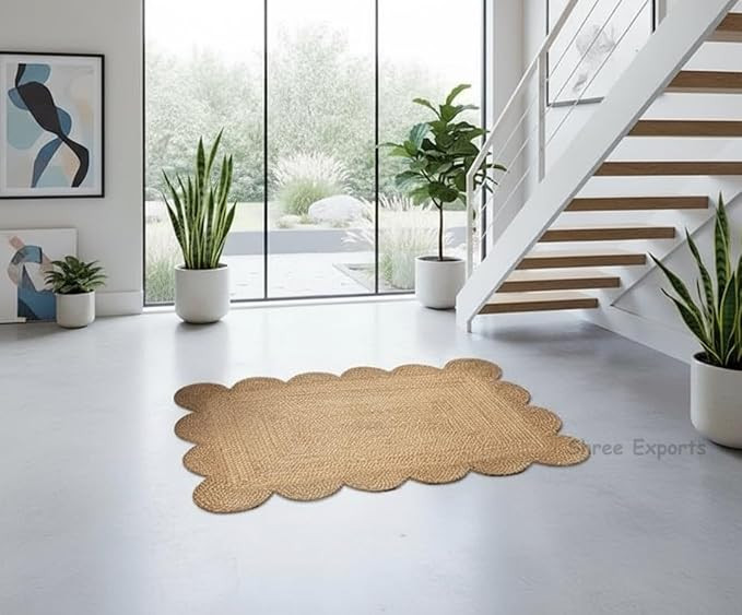 Natural Hand Woven Farmhouse Jute Area Scalloped Rug (Natural, 2x3 Feet)       
        
        ... | Amazon (US)