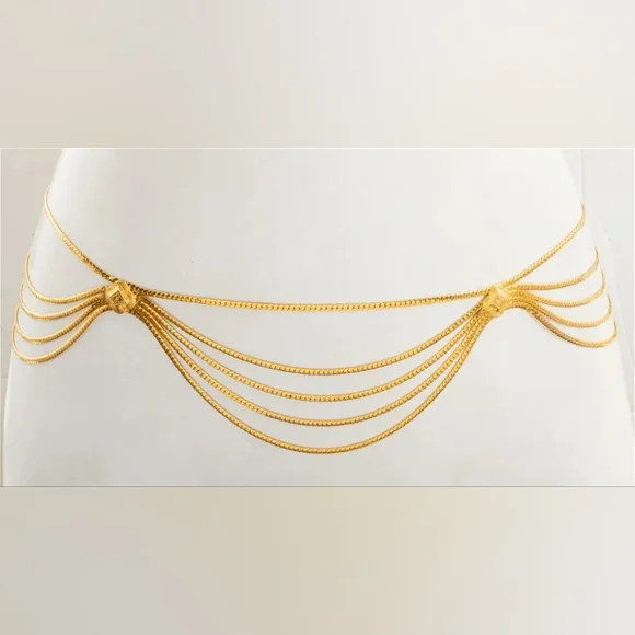 Christian Dior Gold Tone Multi Strand Chain Belt | Poshmark