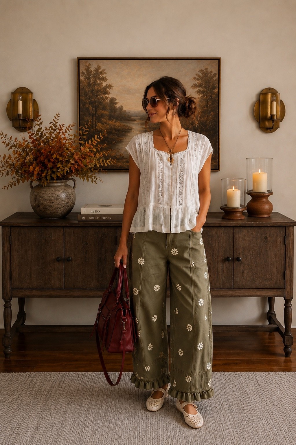 Early fall Amazon outfit 🍂🤎 This one would be SO cute for teachers! The olive barrel pants + feminine white top are such a fun combo, and I love the little burgundy pop for fall. Comfy, cute & classroom-ready! Everything linked on LTK ✨

#AmazonFashion #TeacherOutfit #TeacherStyle #EarlyFallOutfit #FallOutfitIdeas #AmazonFinds #LTKFall #FallFashion

#LTKSaleAlert #LTKootd #LTKSeasonal