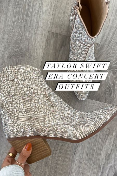 Taylor swift era concert outfits. Taylor swift concert. Nashville outfit. Boots. Western boots. Cowboy boot. Rhinestone boots. Festival outfits. 

#LTKFestival #LTKshoecrush #LTKFind