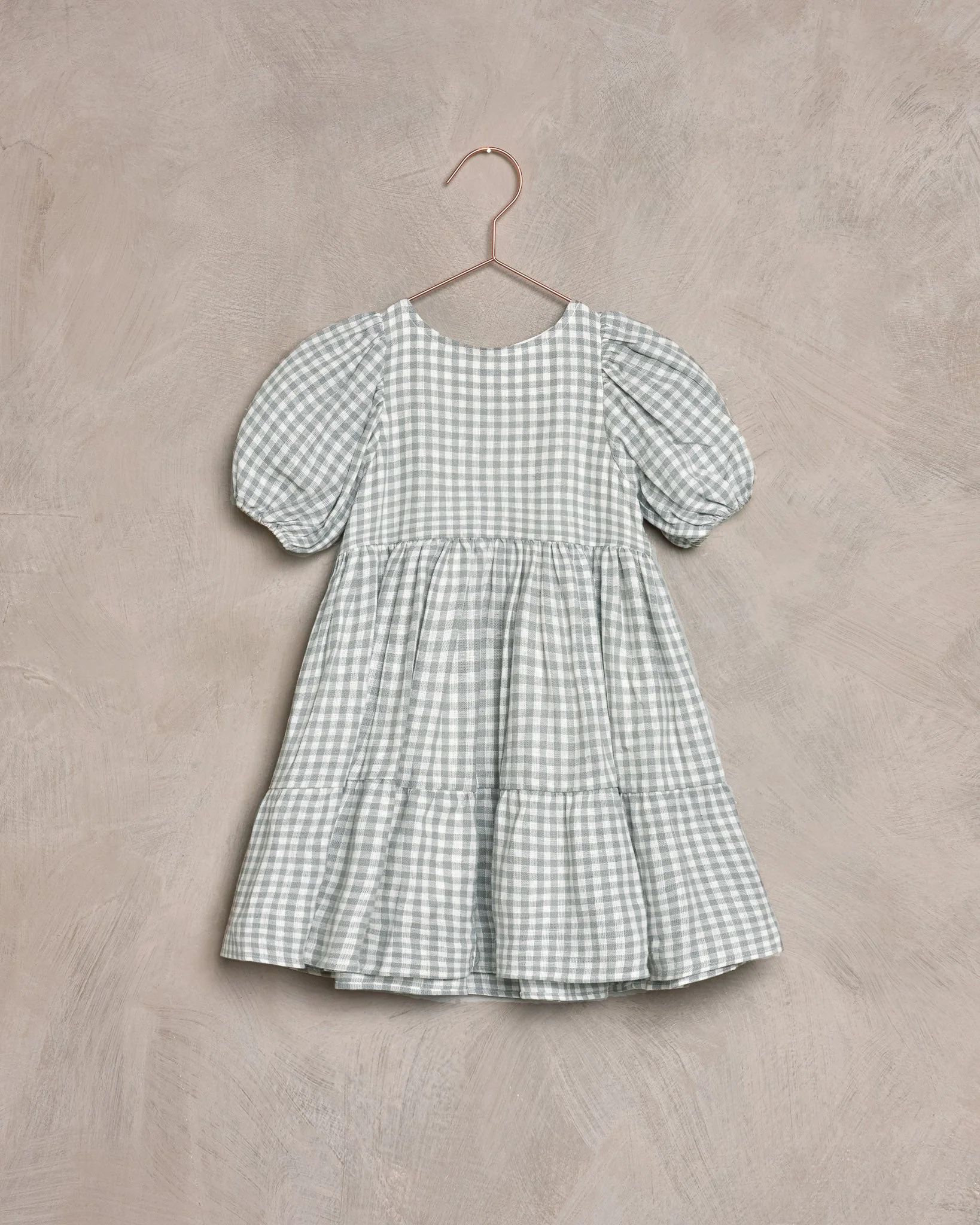 Chloe Dress | Dusty Blue Gingham | Rylee + Cru