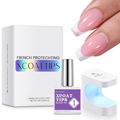 btartboxnails Builder Gel for Nails and Portable Nail Lamp Set, XCOATTIPS Protecting Duo | Amazon (US)