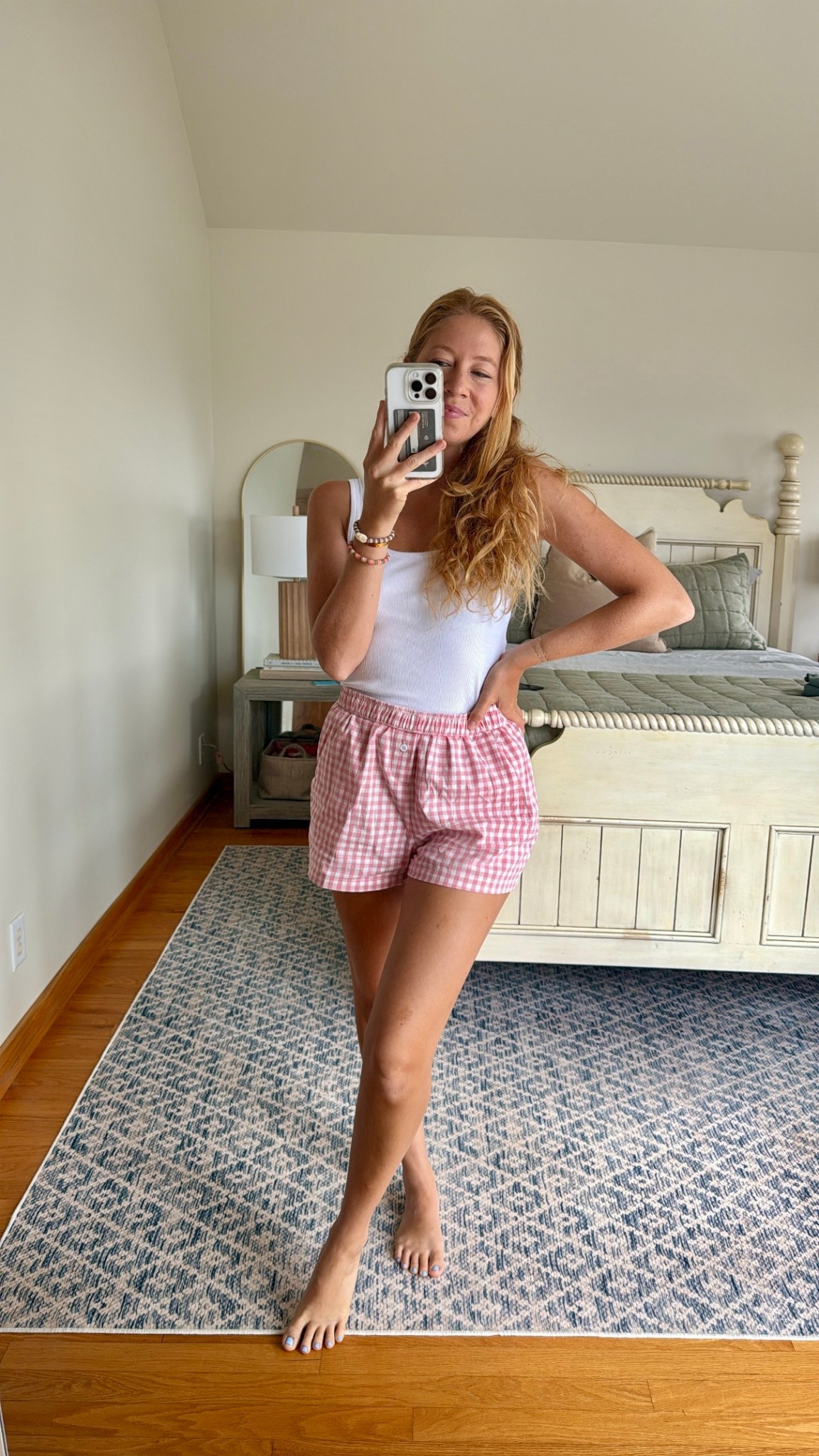cutest pair of pink gingham boxer shorts to wear around the island or just in the house 🤍 I’m wearing an XS and they run TTS.

They’re not see thru and they have pockets 🎉🎉 

Also linking my exact tank top and huggie earrings 

This ENTIRE outfit is under $50 && so cute and coastal for summer 

#LTKSeasonal #LTKFindsUnder50 #LTKStyleTip