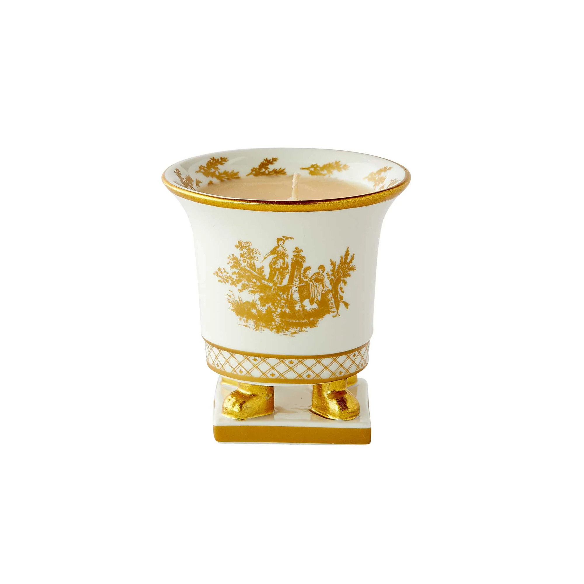 Fleurs de St. Germain Classic Toile Petite Ceramic Candle | Caitlin Wilson Design