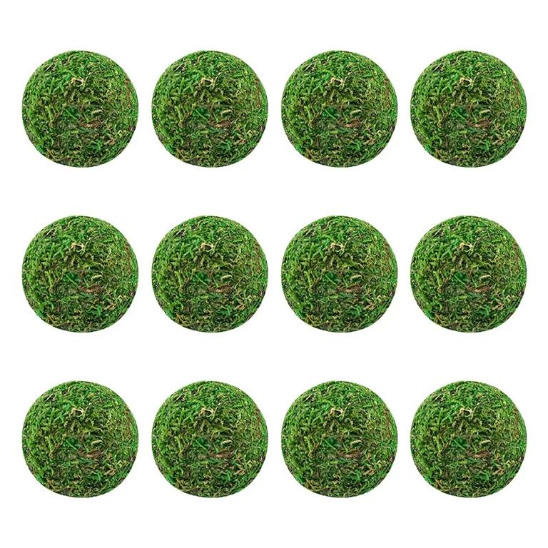 Eease 12Pcs Decorative Moss Balls Dried Grass Balls for Vases Table Planter Weddings Parties | Walmart (US)