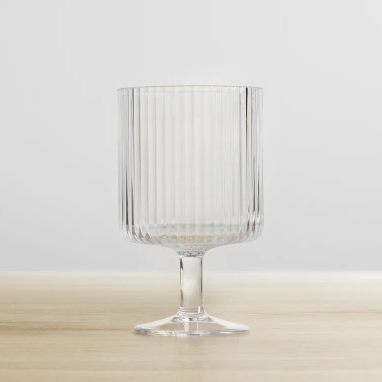 Laya Fluted Acrylic Goblet (Set of 6) | Wayfair North America