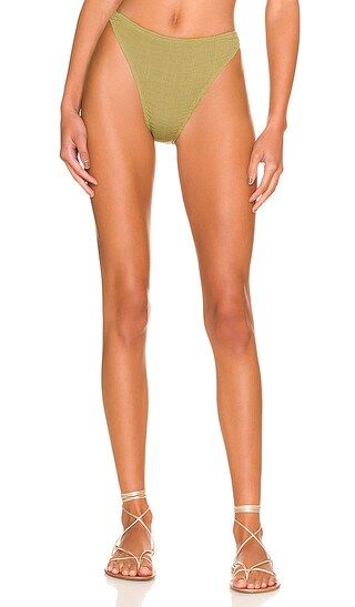 Channel Mini Brief Bikini Bottom in Moss | Revolve Clothing (Global)