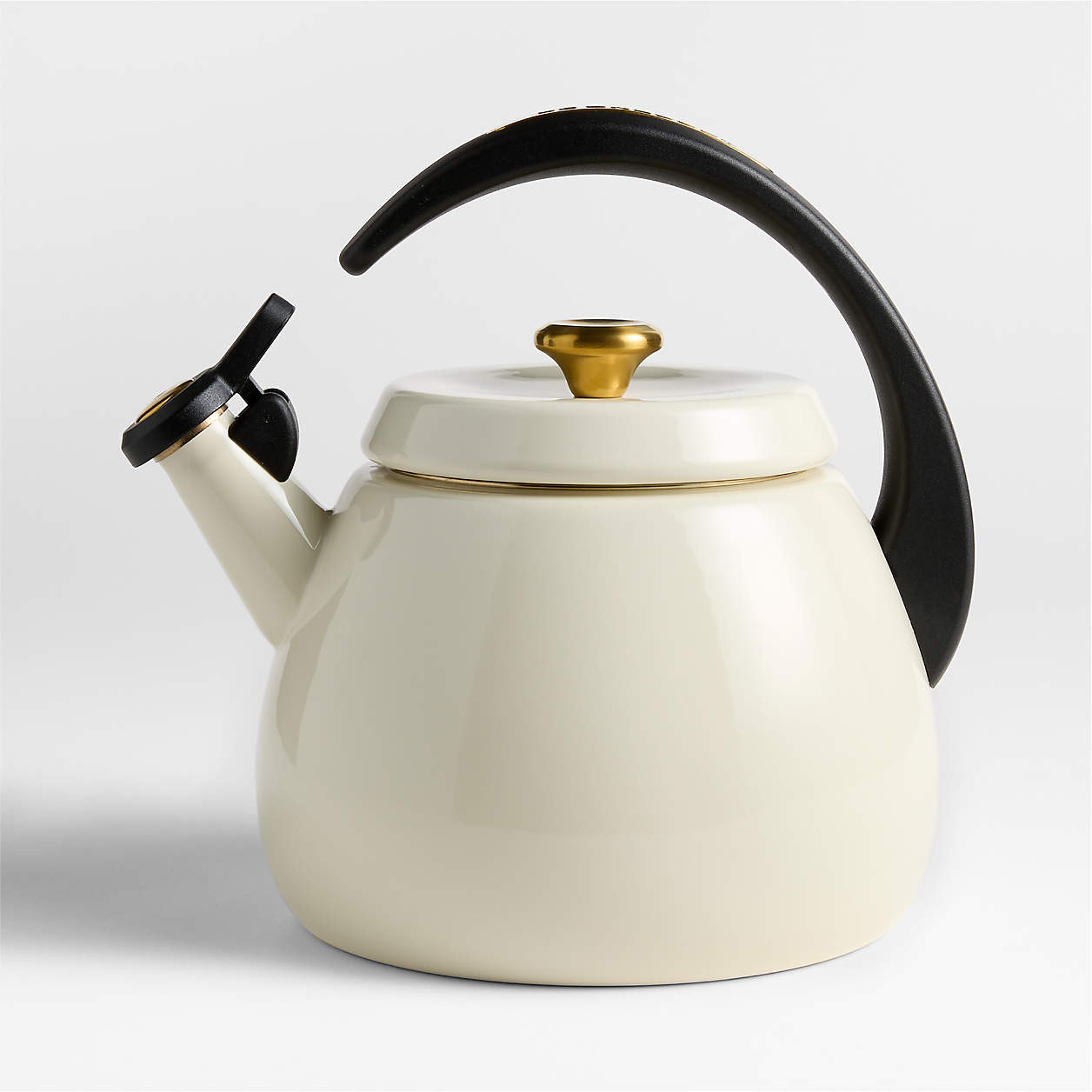 Le Creuset Signature Cloche 2.2-Qt. Cream Whistling Tea Kettle + Reviews | Crate & Barrel | Crate & Barrel
