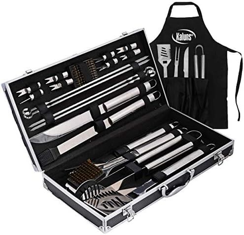 Deluxe Grill Set, Grill Accessories, 21 Piece Grilling Set, Heavy Duty Stainless Steel BBQ Tools ... | Amazon (US)