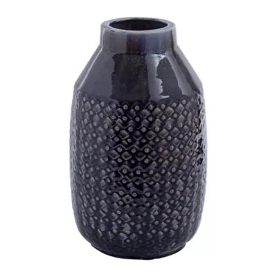 Home Essentials & Beyond 16.93-Inch Hand-Thrown Ceramic Decorative Vase in Blue | Bed Bath & Beyo... | Bed Bath & Beyond