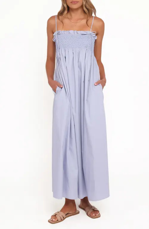 Petal & Pup Josie Smocked Maxi Dress in Cornflower Blue at Nordstrom, Size Medium | Nordstrom