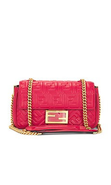FWRD Renew Fendi Baguette Chain Midi Shoulder Bag in Red from Revolve.com | Revolve Clothing (Global)