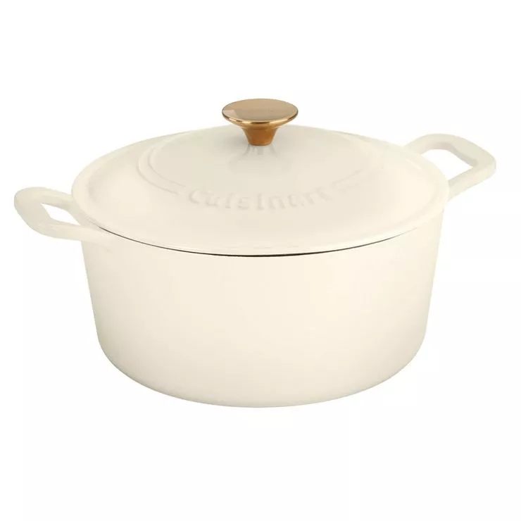 5qt Enameled Cast Iron Dutch Oven Cream - Hearth & Hand™ With Magnolia :  Target