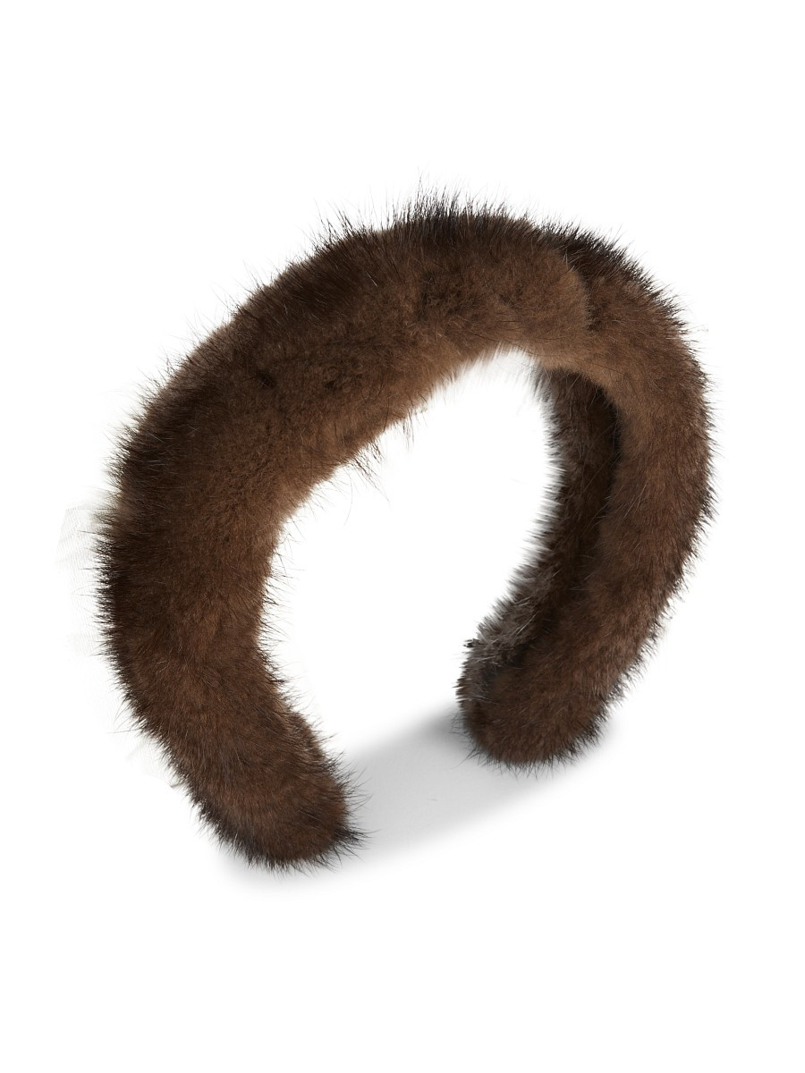 Surell Women's Mink Fur Headband - Brown | Saks Fifth Avenue OFF 5TH