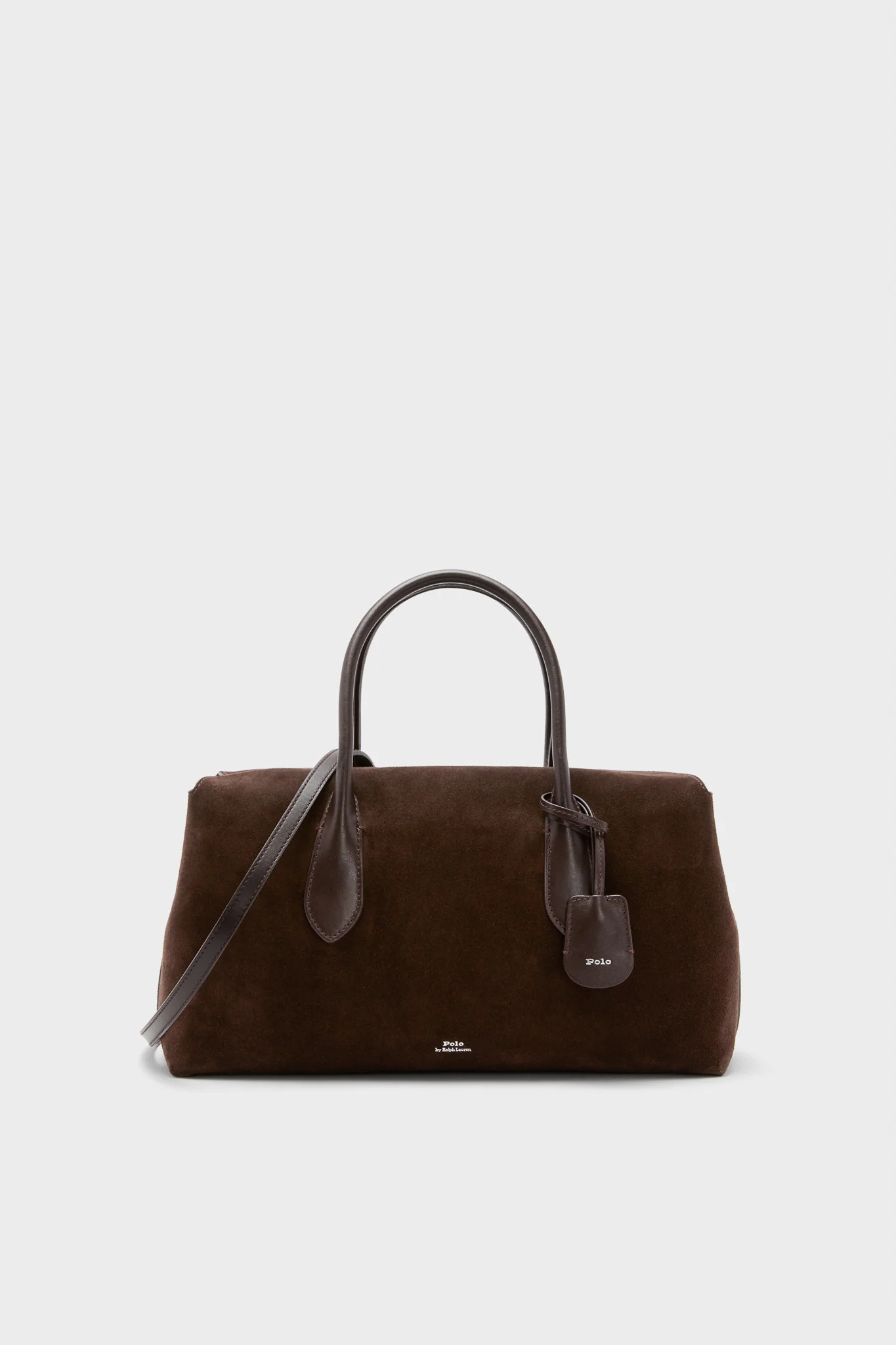 Chocolate and Tobacco Suede and Leather Medium Satchel | Tuckernuck (US)