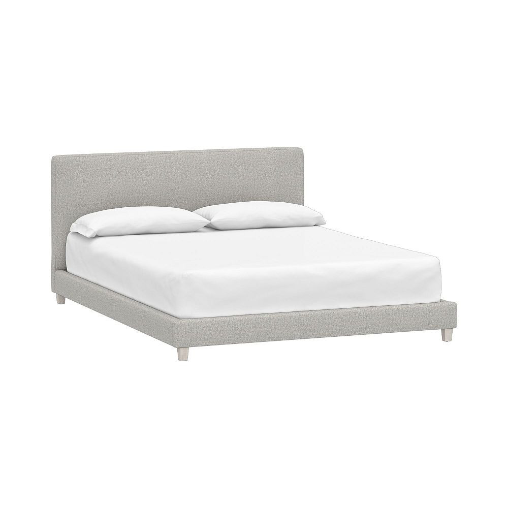 Payton Upholstered Bed, Queen, Boucle Twill Gravel | Pottery Barn Teen