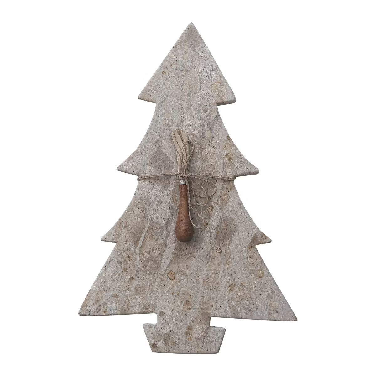Storied Home Marble Tree Shaped Cheese and Cutting Board with Stainless Steel and Mango Wood Cana... | Target