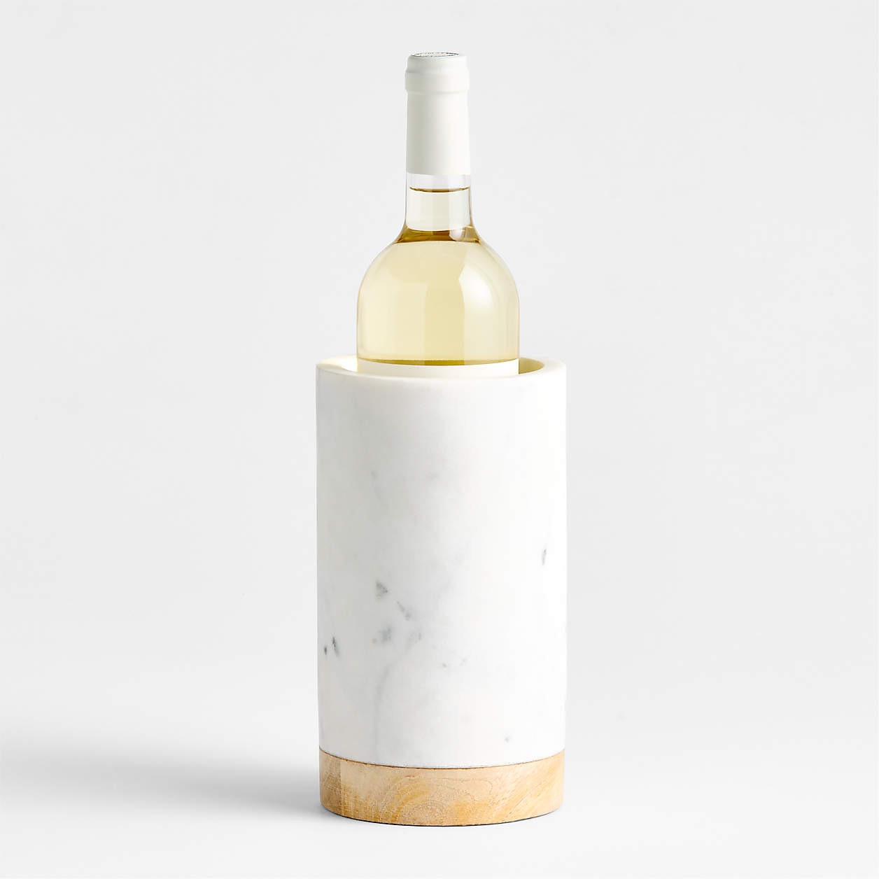 Wood Marble Wine Cooler + Reviews | Crate & Barrel | Crate & Barrel