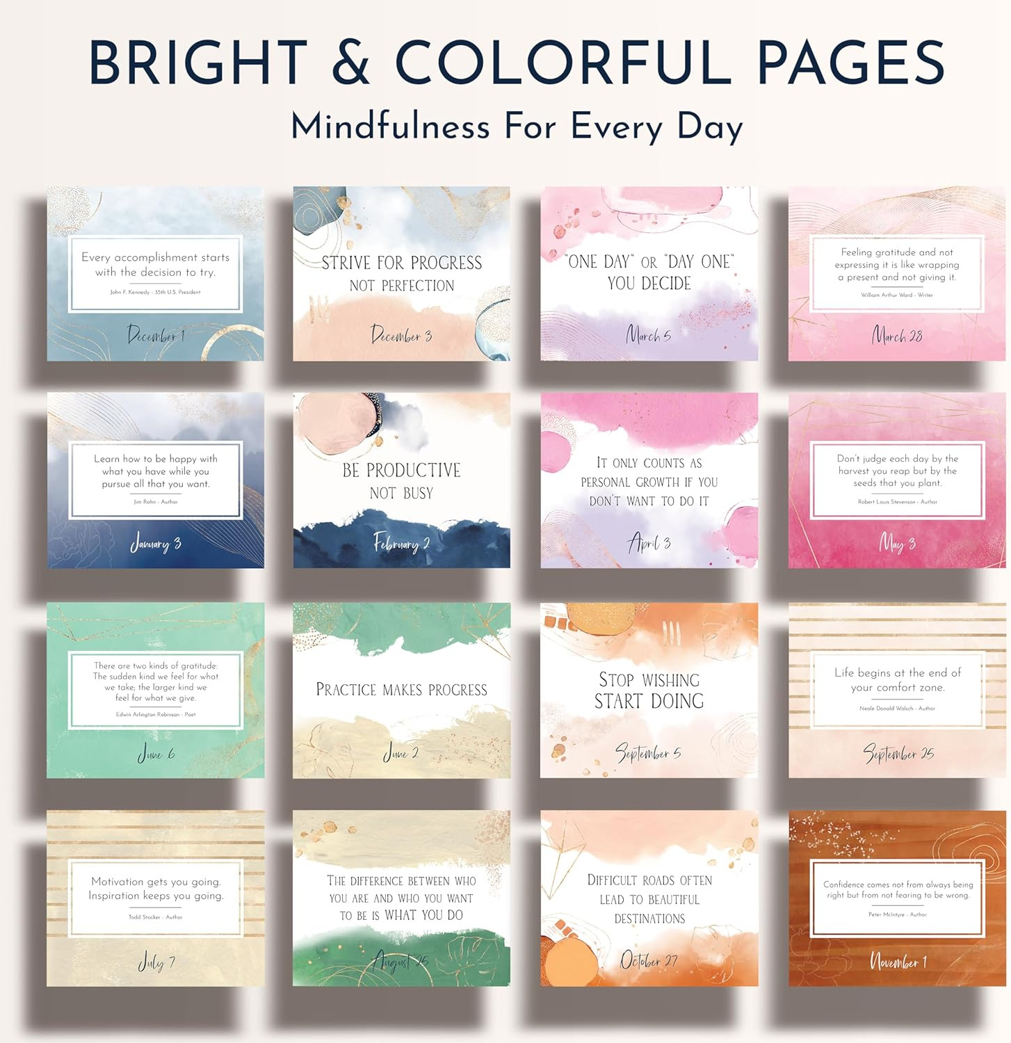 Motivational Calendar - Daily Flip Calendar with Inspirational Quotes - Inspirational Desk Decor ... | Amazon (US)