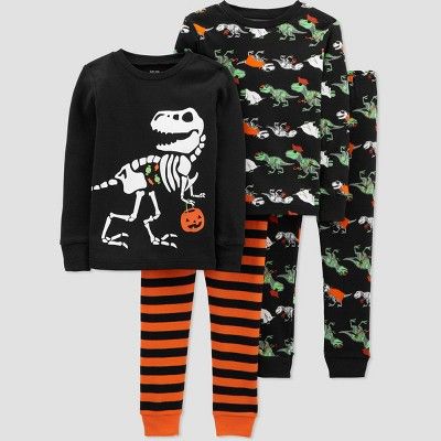 Toddler Boys' 4pc Halloween Pajama Set - Just One You® made by carter's Orange/Black | Target