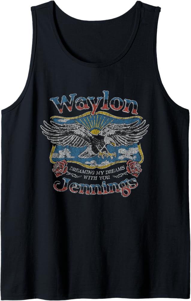 Waylon Jennings - Official Merchandise - Dreaming My Dreams Tank Top | Amazon (US)