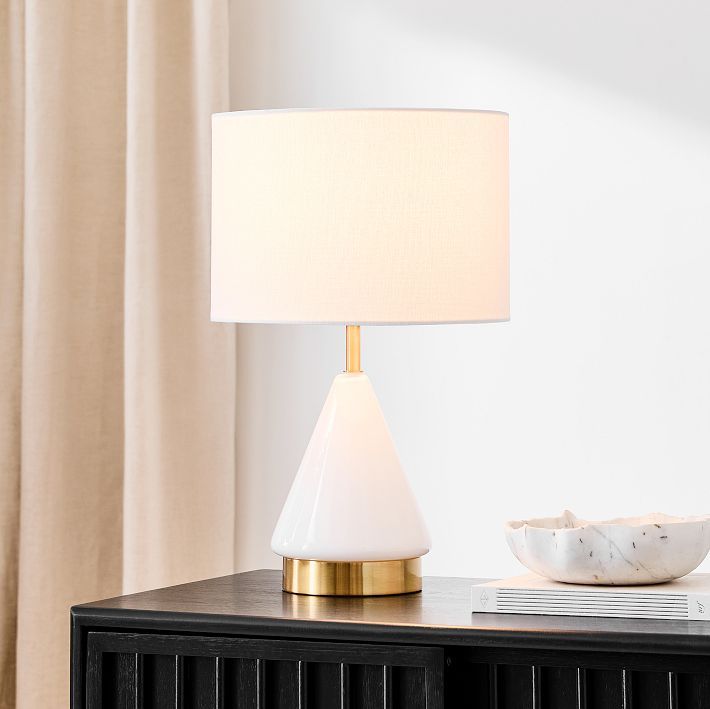 Metalized Glass USB Table Lamp (20") | West Elm (US)