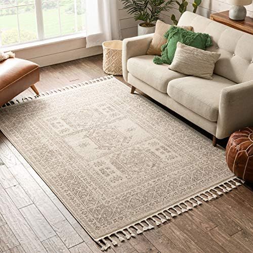 Well Woven Loop-De-Loop Carina Tribal Medallion Beige Kilim-Style 7'10" x 10'6" Area Rug | Amazon (US)